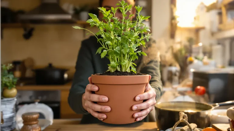 Cette plante remplace les cubes de bouillon en cuisine et se plante en pot à cette période précise